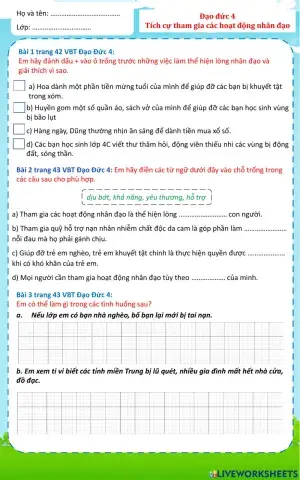 Tích cực tham gia các hoạt động nhân đạo
