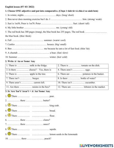 Group 3 - So sánh hơn 1 âm tiết review