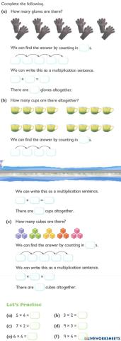 Multiplication by 2,3 & 4