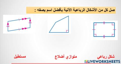 الاشكال الرباعية