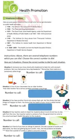 Hotline telephone numbers in Thailand