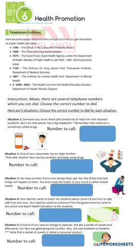 Hotline telephone numbers in Thailand