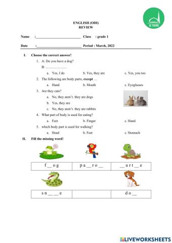 ENGLISH REVIEW 1