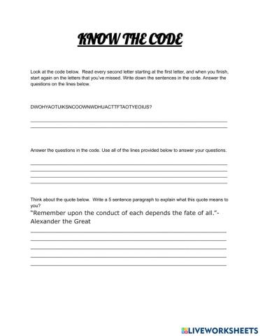 Know the Code