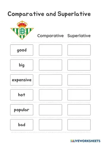 Comparative and Superlative