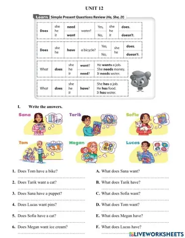 OD1 - Unit 12 - Grammar