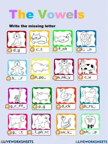 Complete the word with the vowels