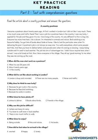 KET Practice (Reading)