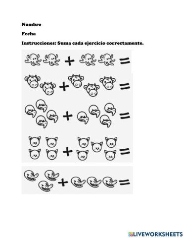 Suma con dibujos