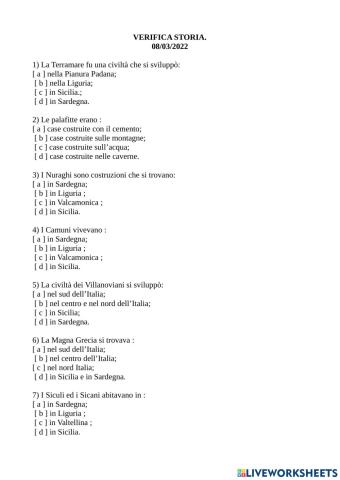 Civiltà italiche ed Etruschi