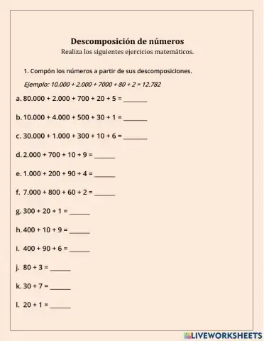 Descomposición de números