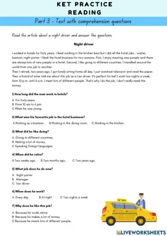 KET Practice (Reading)