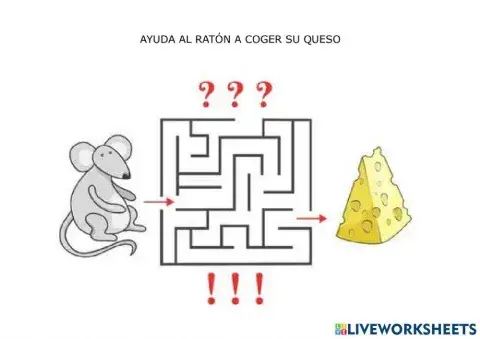 Laberinto queso ratón