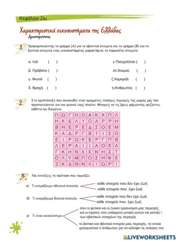 Κεφ 24 - Χαρακτηριστικά οικοσυστήματα της Ελλάδας