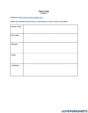 Fish in a Tree Chapter 5