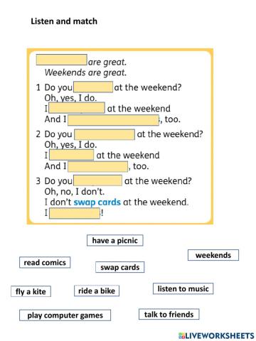 3º  Unit 3 The song