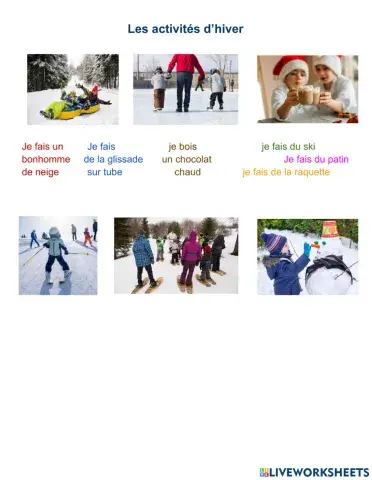 Les activités d'hiver