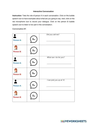 Object pronouns speaking activity