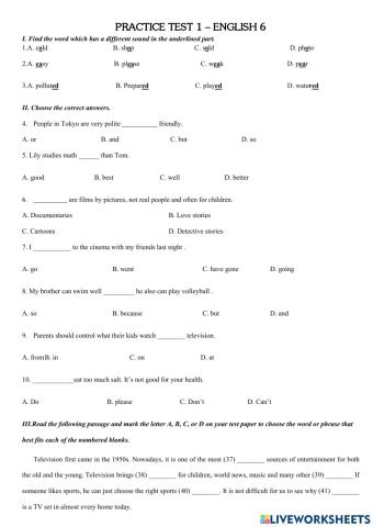 E6-Practice test 1