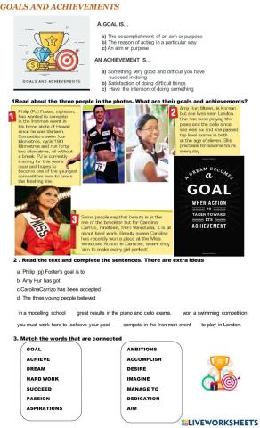 ACHIEVEMENTS AND GOALS