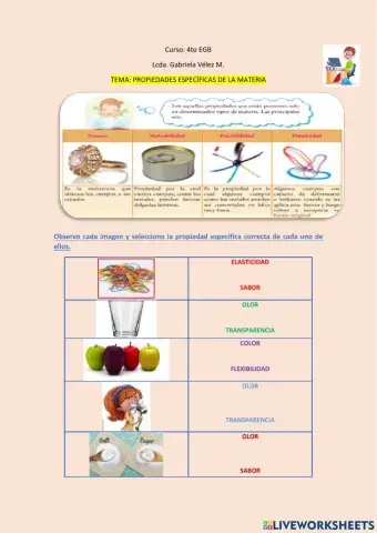 Propiedades Especificas de la Materia