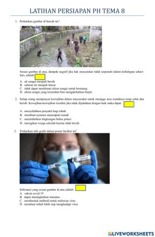 Latihan persiapan ph tema 8