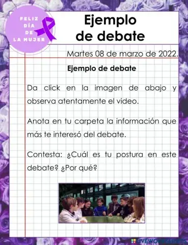 Ejemplo de debate