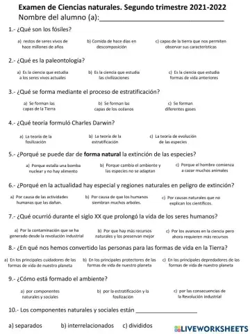 Repaso ciencias naturales