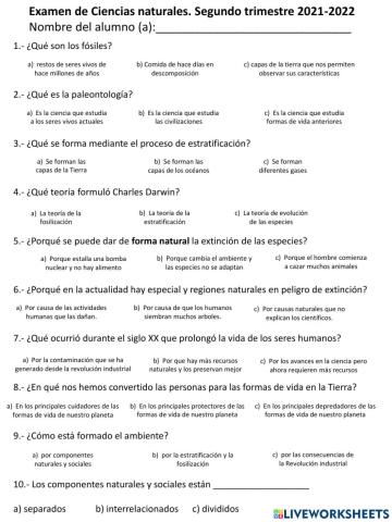 Repaso ciencias naturales