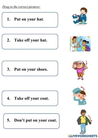 Put on-Take off-Don't put on-Don't take off