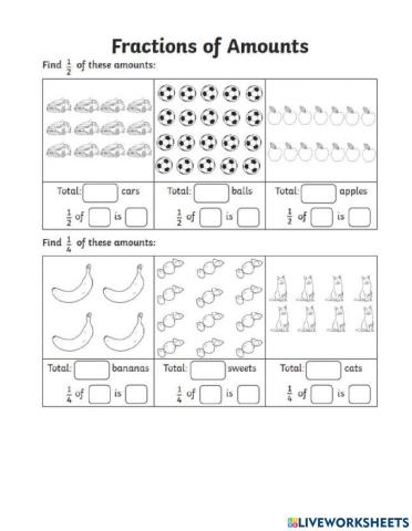 Fractions of numbers