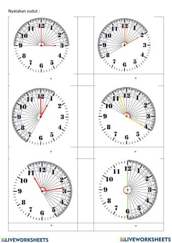 Besar sudut jarum jam