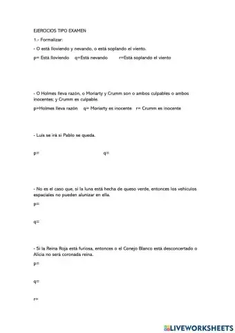 Formalización Lógica