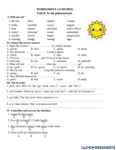 Unit 8- In the planetarium 11032022