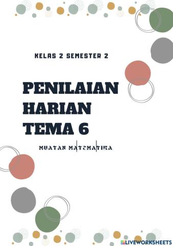 Penilaian harian tema 6