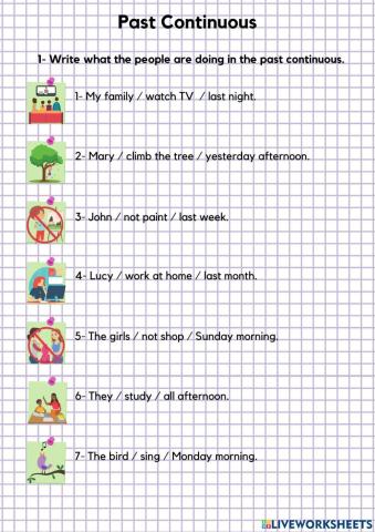 Past Continuous Worksheet