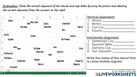 Horizontal and Vertical Alignment in Excel