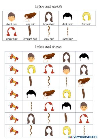 listen and choose hair description