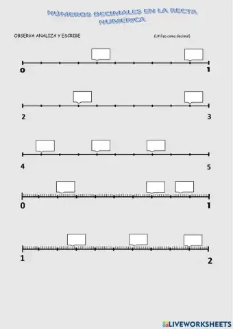 Relación de orden en la semirrecta numérica