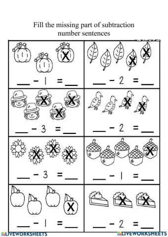 Subtraction Number Sentence