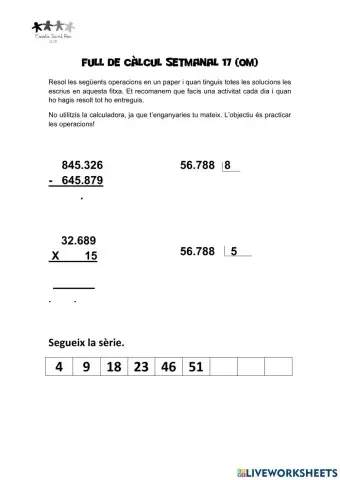 Full de càlcul 17(OM)