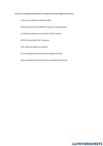 El complement directe