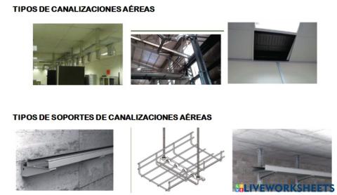 Canalizaciones y soportes aéreos