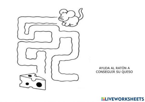 Laberinto queso ratón