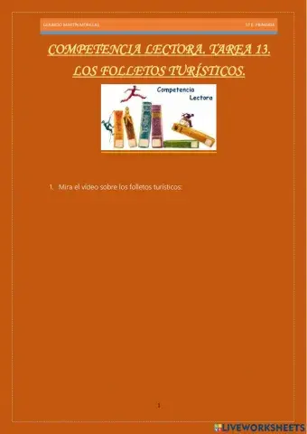 Competencia lectora. Tarea 13.