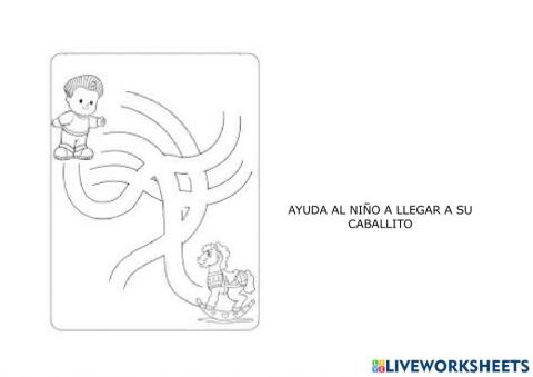 Laberinto niño caballito