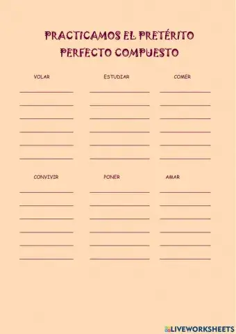 Pretérito perfecto compuesto