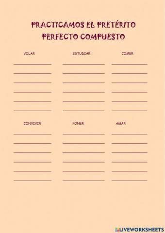 Pretérito perfecto compuesto