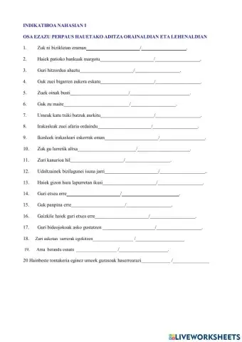 Aditza nahasian (indikatiboa)