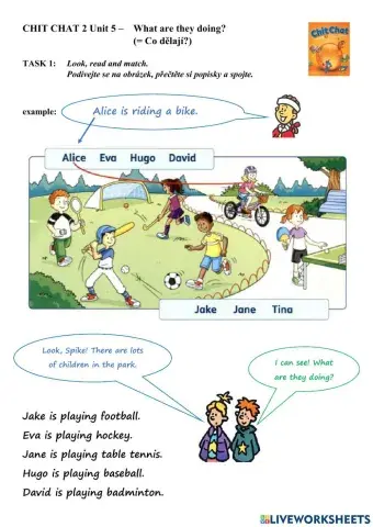 Chit Chat 2 Unit 5 - Children doing sports